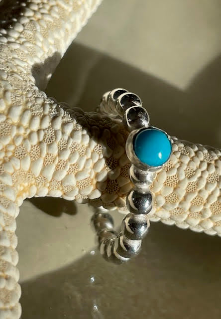 Zilveren ring met turquoise edelsteen